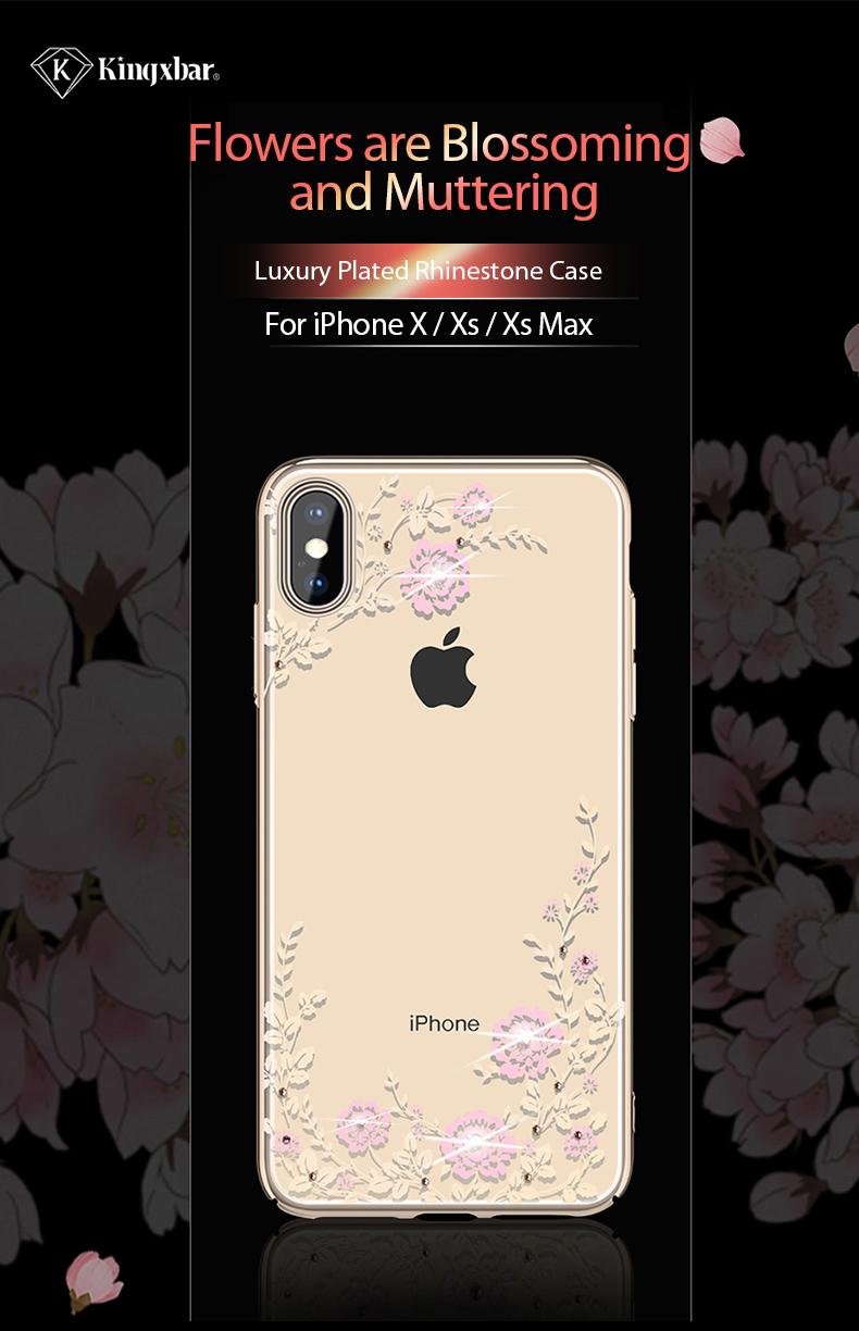 Ốp lưng đính đá cao cấp Kingxbar cho iPhone XS Max