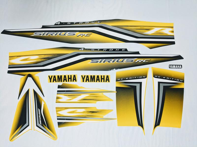 Bộ tem dán xe máy Sirius RC, tem 3 lớp, tem như ZIN theo xe, keo dán chắc chắn, ít bong tróc (xe màu vàng)