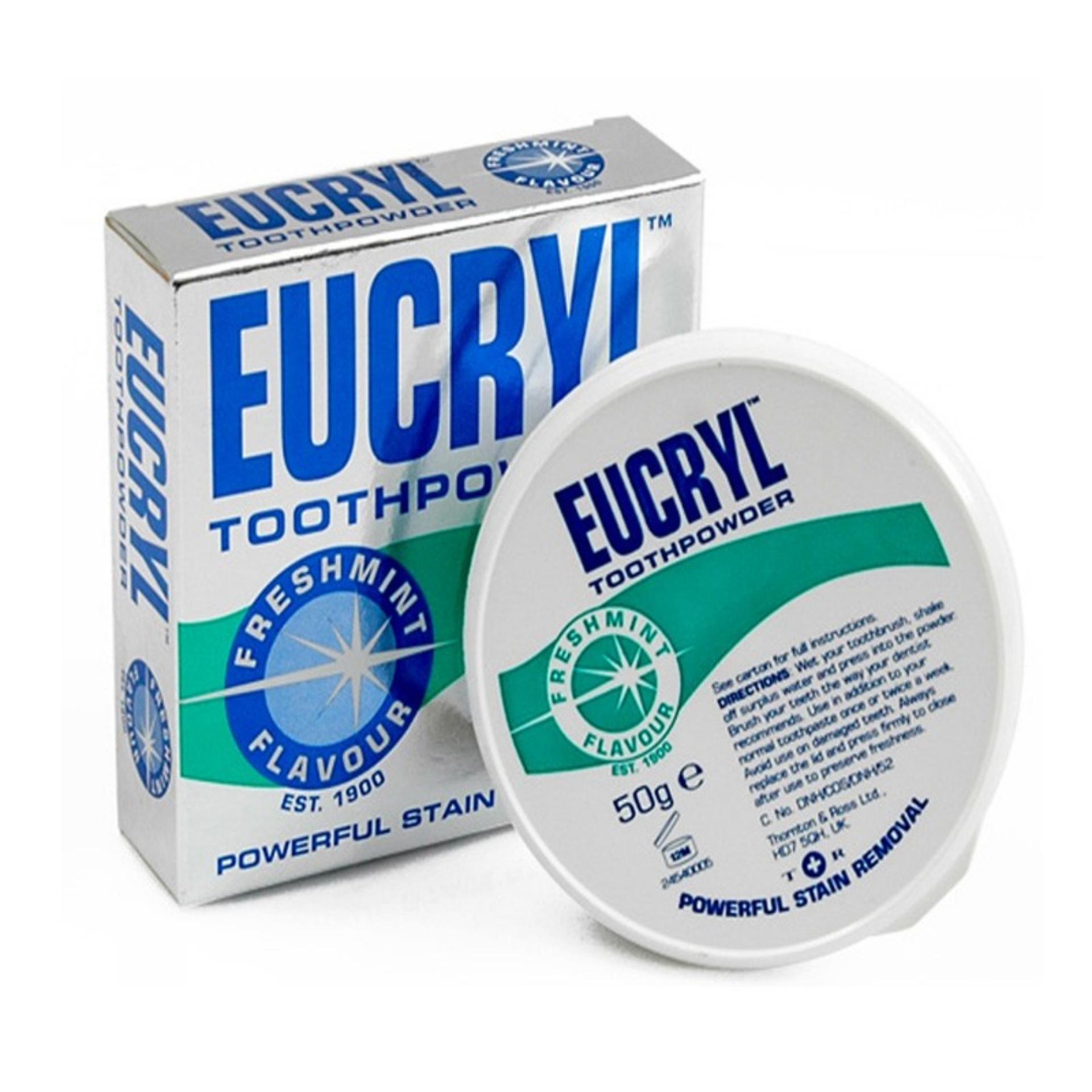 Bộ 4 Bột Làm Trắng Răng EUCRYL TOOTHPOWDER 50g