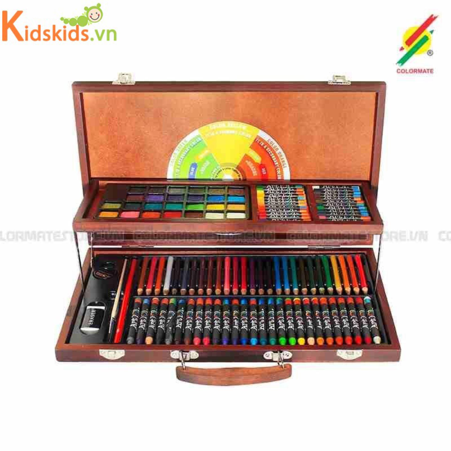 Bút màu hộp gỗ M 111 Colormate