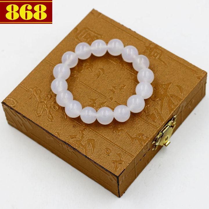 Vòng chuỗi đeo tay thạch anh trắng 12 ly 16 hạt
