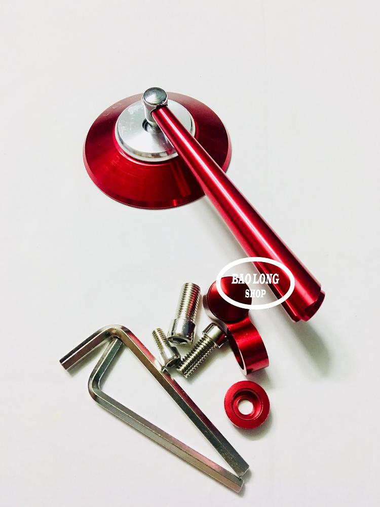 Kính chiếu hậu xe máy Rizoma Tròn (màu Đỏ) 1 cái bên trái