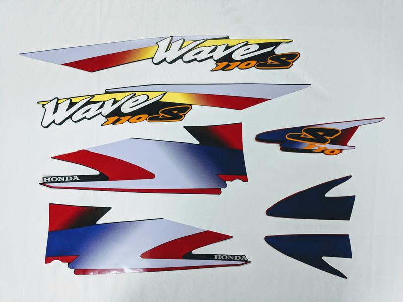Tem trang trí xe máy wave s110 thái, tem zin 3 lớp