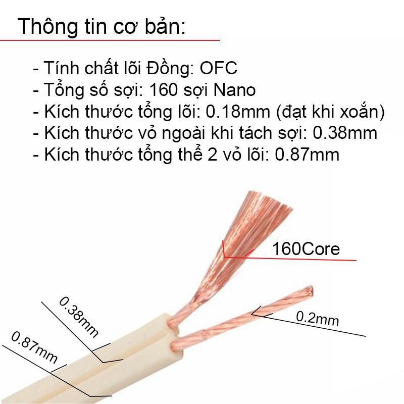 Dây loa Monster XP NW. compact precision stranded high resolution speaker cable with magneric flux tube & LPEdielectric (patent No-4.734.544) 160 core/2 lõi - 4 mét