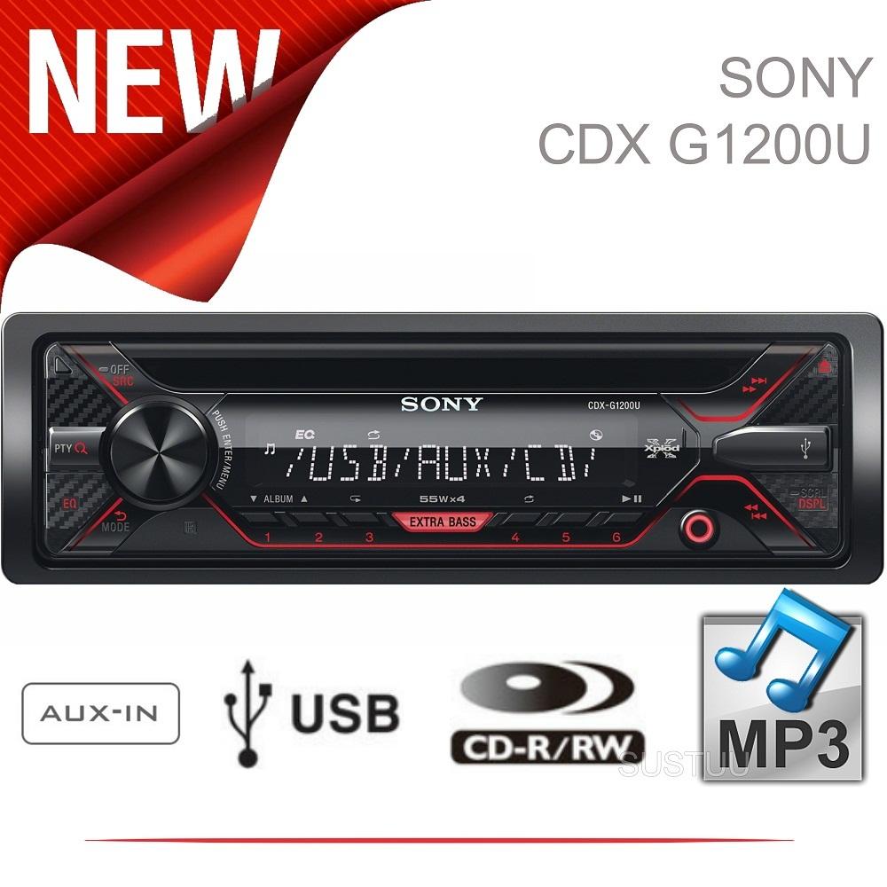 [HỖ TRỢ LẮP ĐẶT SẢN PHẨM TẠI HN & HCM] Sony CDX-G1200U đầu đọc CD/USB/AUX với ExtraBass