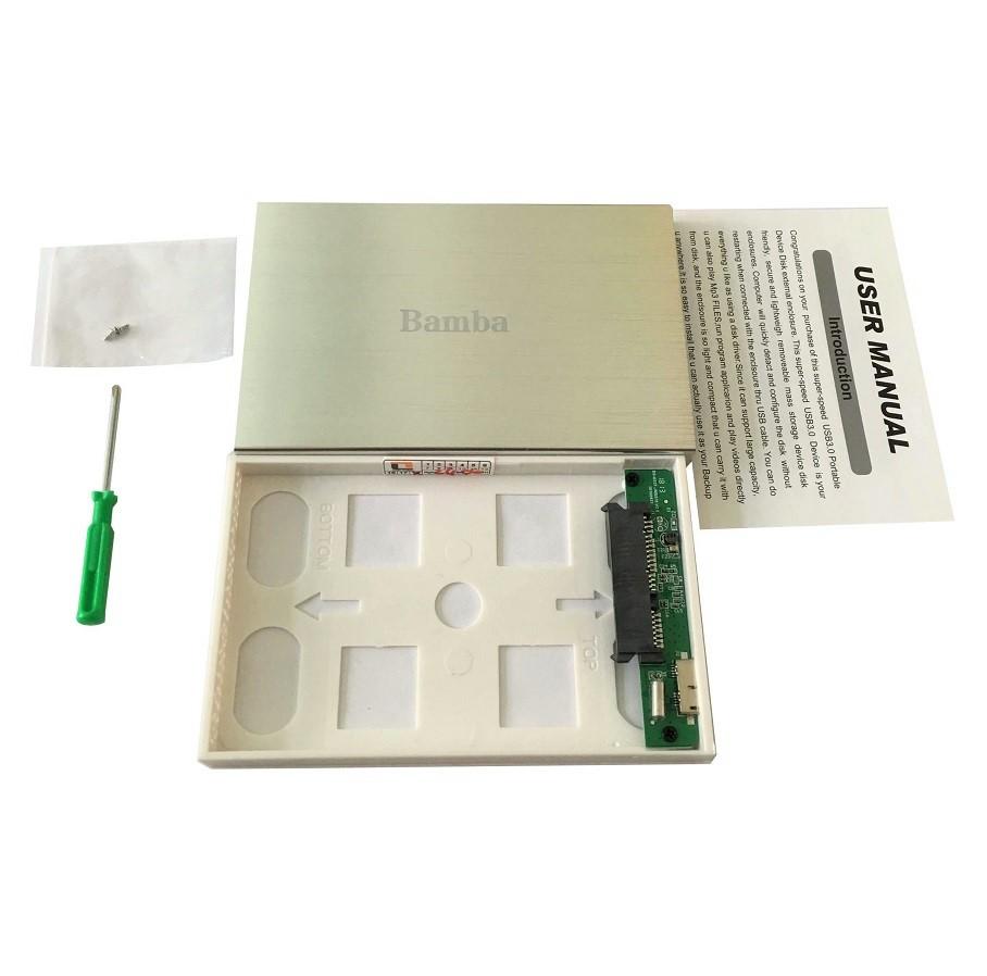 [HCM]Hộp Ổ Cứng 2.5 inch HDD SSD BOX USB 3.0 Màu Bạc