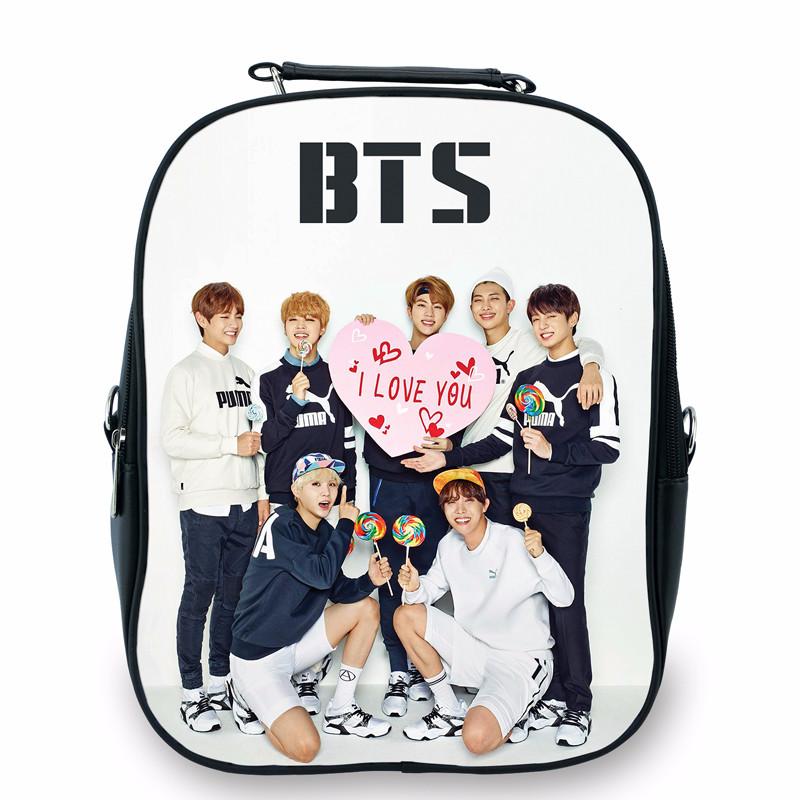 Balo in hình BTS IDOL chất da mịn cao cấp