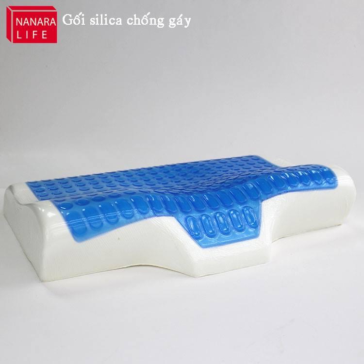 Gối Silica Nanara Life - Nhật Bản chống thoái hóa đỡ gáy 55x41x12cm (Xanh da trời)