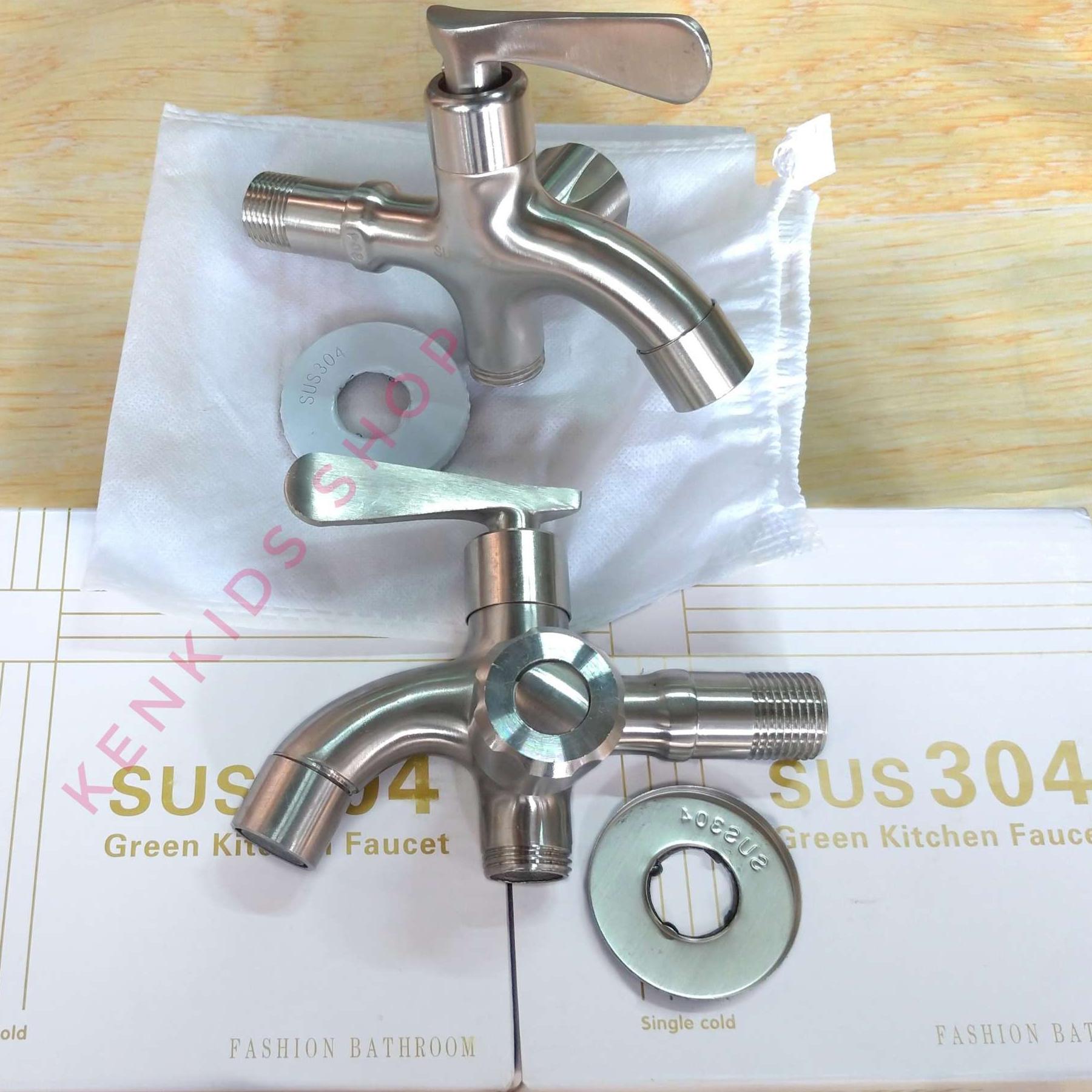 Vòi củ sen lạnh inox 304 tặng băng keo lụa