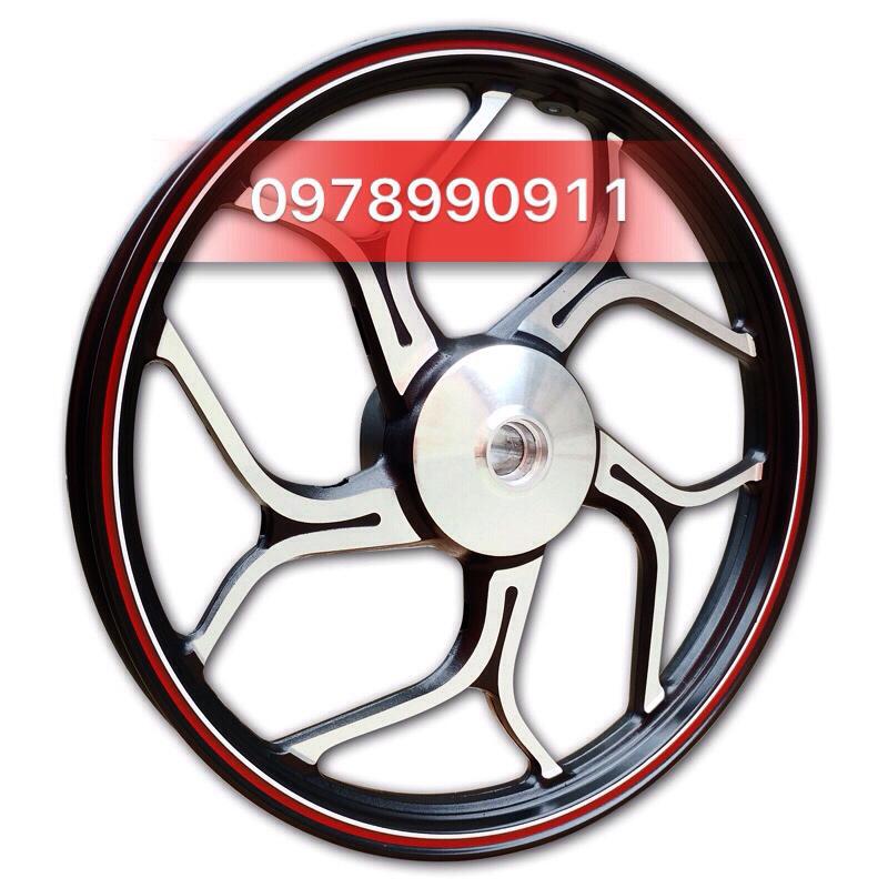 Vành đúc xe máy 10 nan đen bạc phanh đĩa