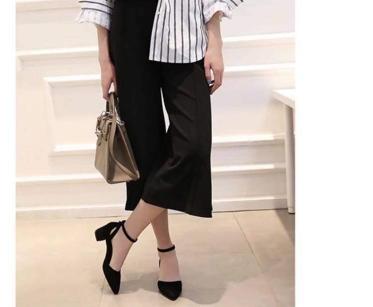 (Miễn phí vận chuyển) Sandal da lộn chất mềm mịn, mũi kín đế 5p hàng full box