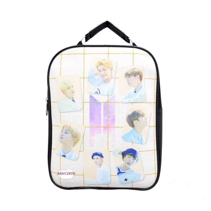 Balo 1 Ngăn 2in1 In Hình BTS (Tặng kèm 3 hình BTS xinh xinh)