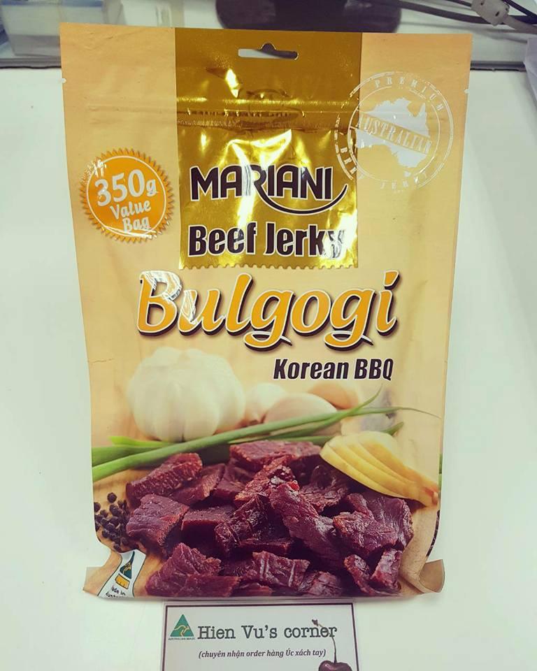[HCM]Thịt bò khô Úc Mariani – Bulgogi - Korea BBQ ( gói 350g )