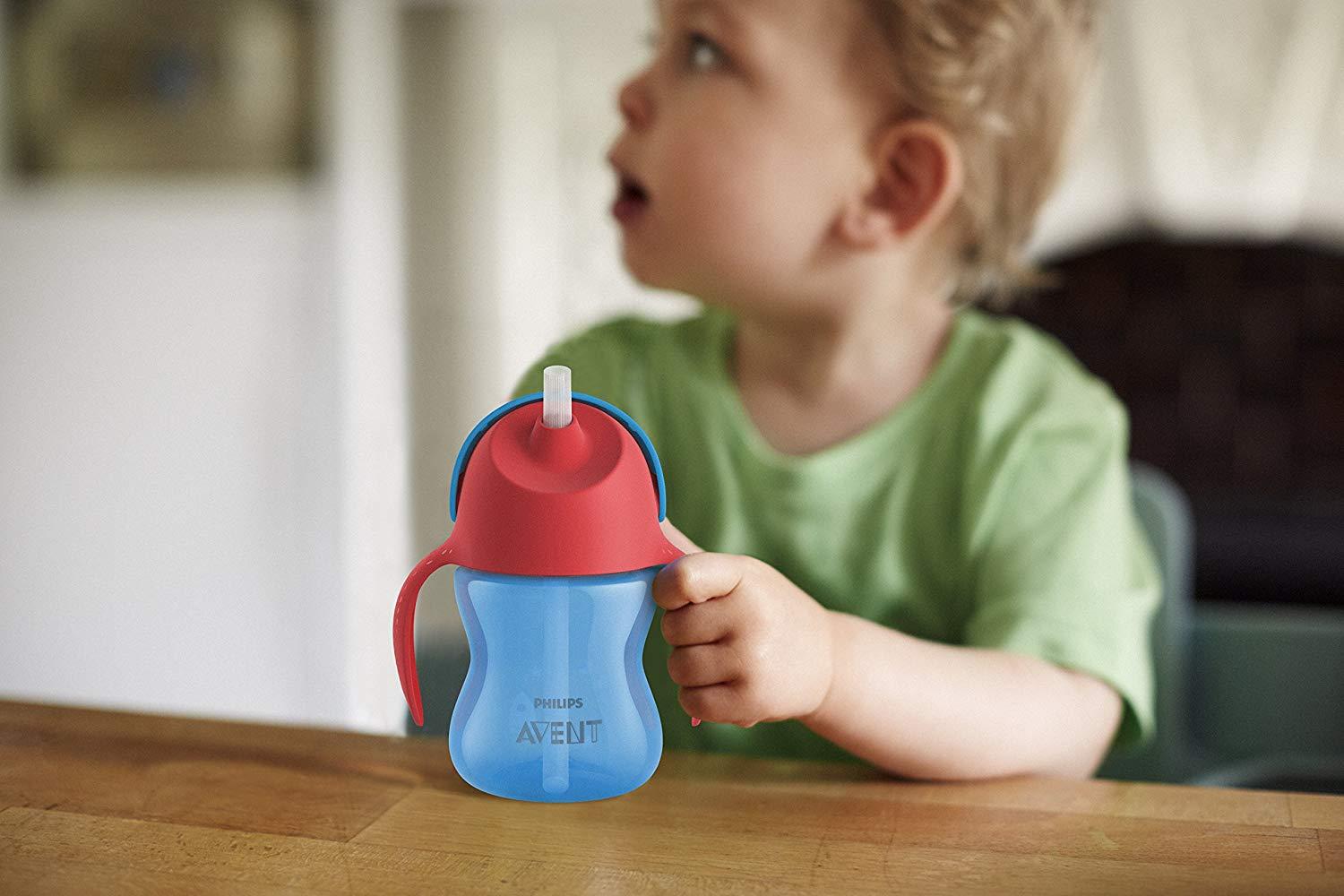 Bình uống nước ống hút Philips Avent( Màu tím)