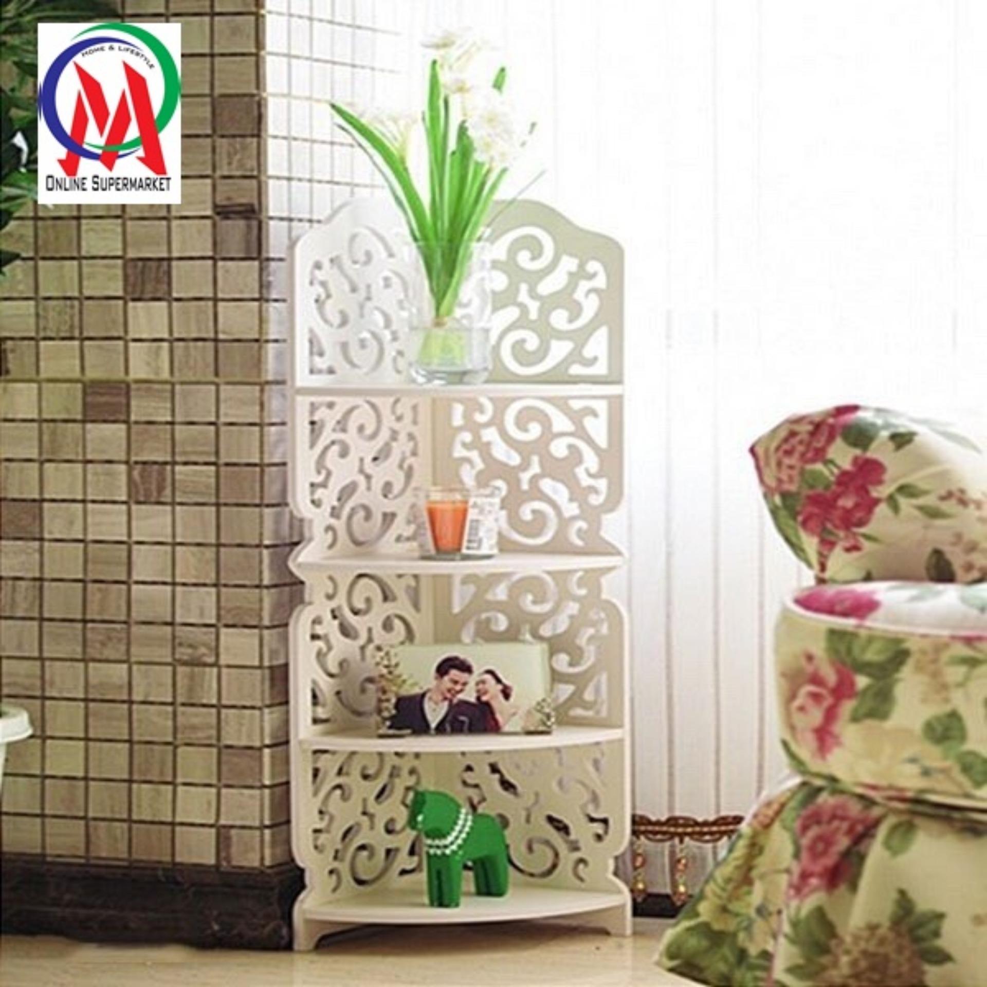[HCM]Kệ Góc 4 Tầng Hoa Văn Gỗ