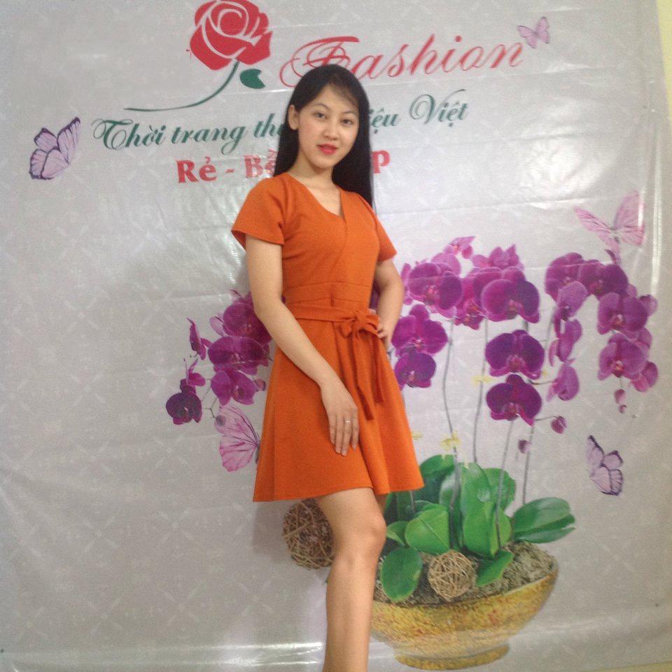 Đầm dự tiệc dáng xòe cổ tim đẹp lộng lẫy ( Đỏ - Xanh - Cam )