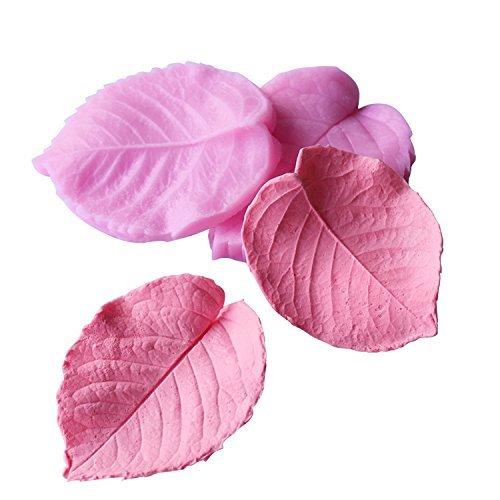 Khuôn silicon 3D gân lá hoa hồng