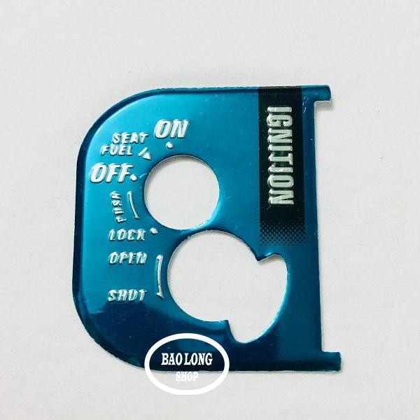 Tem Nhôm dán ổ khóa Xe máy Airblade (màu Xanh)