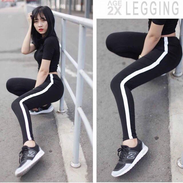 Quần Legging Viền 1Sọc