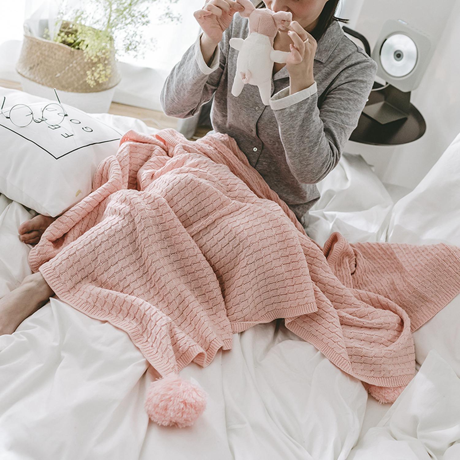 Ins Mốt Thời Thượng 100% Cotton Ấm Nắp Thoát Khí Chăn