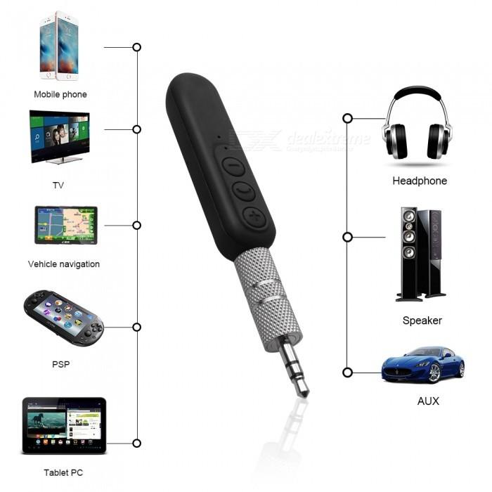 Đầu thu bluetooth receiver tạo kết nối âm thanh 4.1 rảnh tay (dùng pin sạc)