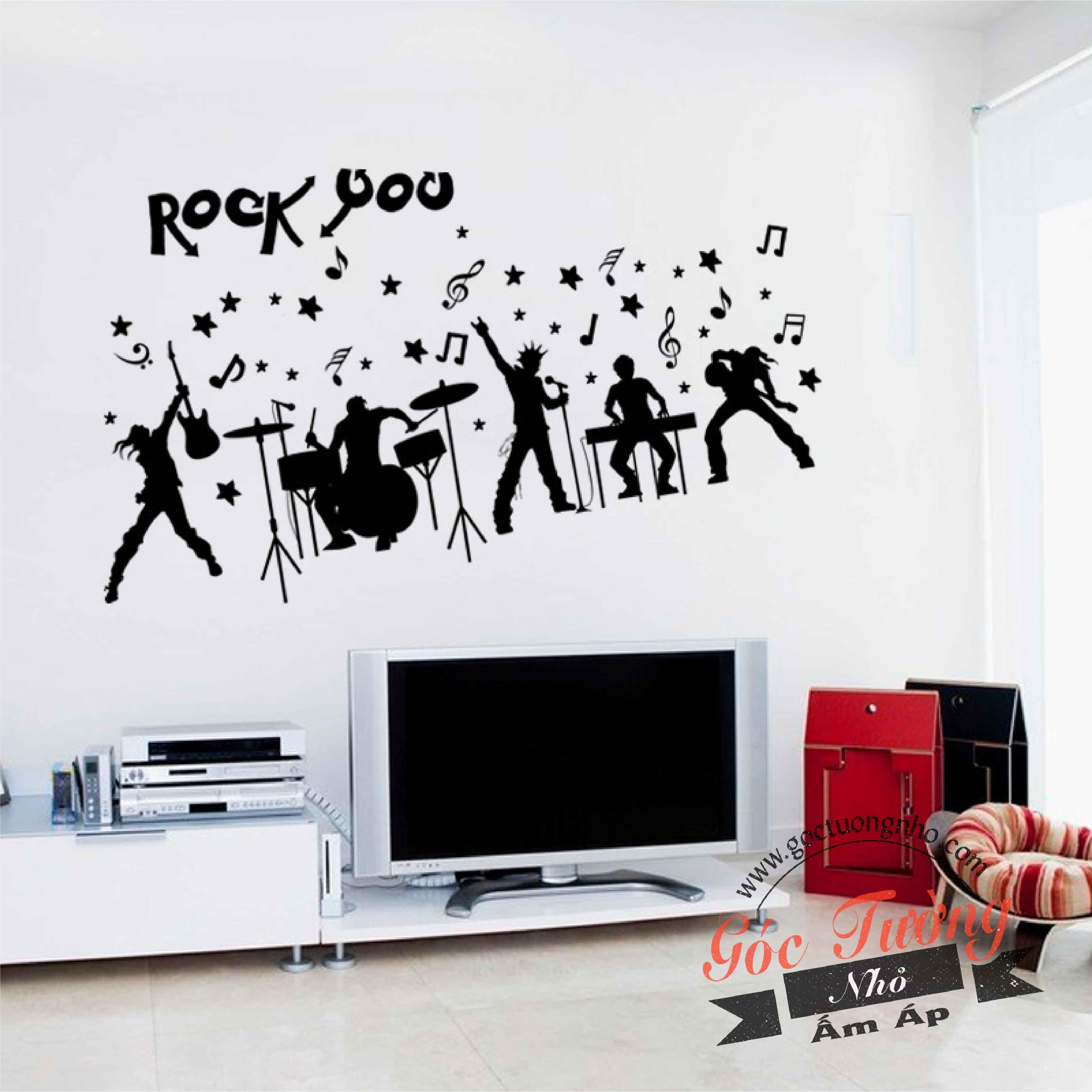 DECAL DÁN TƯỜNG HÌNH BAND NHẠC SK9013