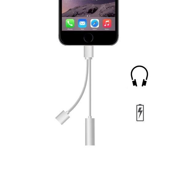 Jack chia Lightning ra 3.5mm kèm cổng sạc