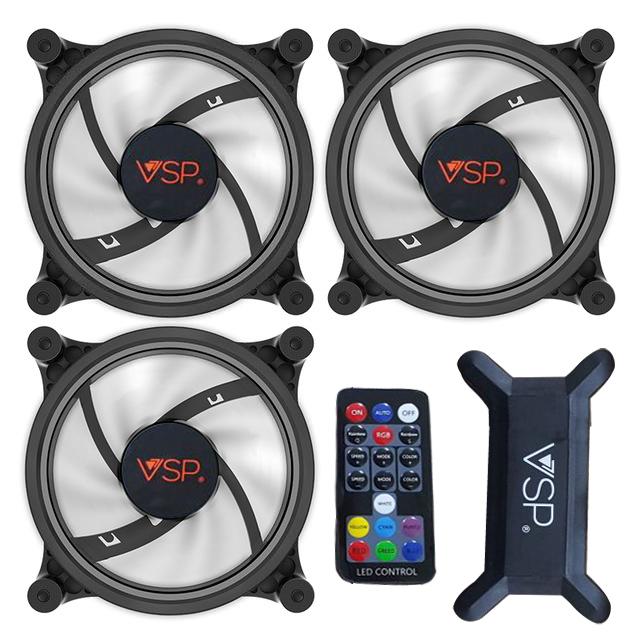 [HCM]Combo 3 Fan LED AGP + RGB có Remote