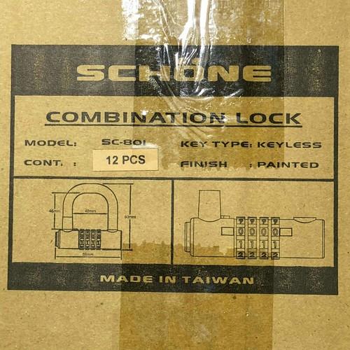 Ổ Khóa Số Dạ Quang SCHONE SC-801 Cao Cấp