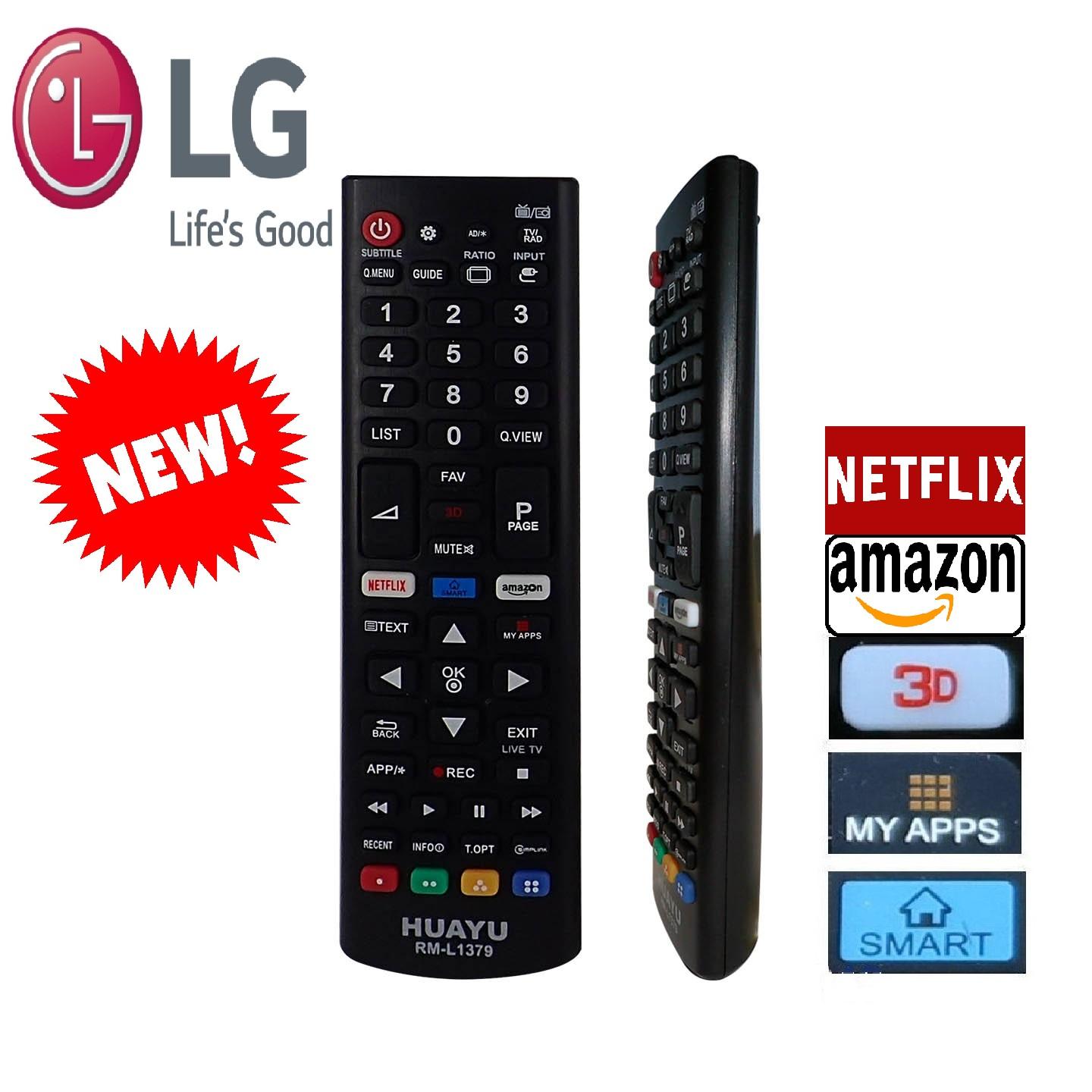 [HCM]REMOTE ĐIỀU KHIỂN TIVI LG SMART NGẮN RM-L1379 (NETFLIX-AMAZON-SMARTS-MYAPPS)