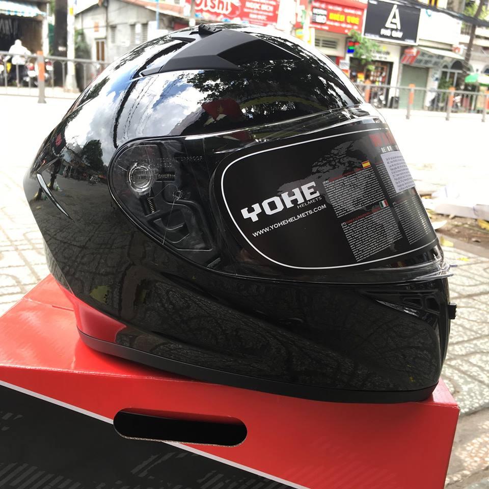 [HCM]MŨ BẢO HIỂM FULLFACE YOHE 977 ĐEN BÓNG