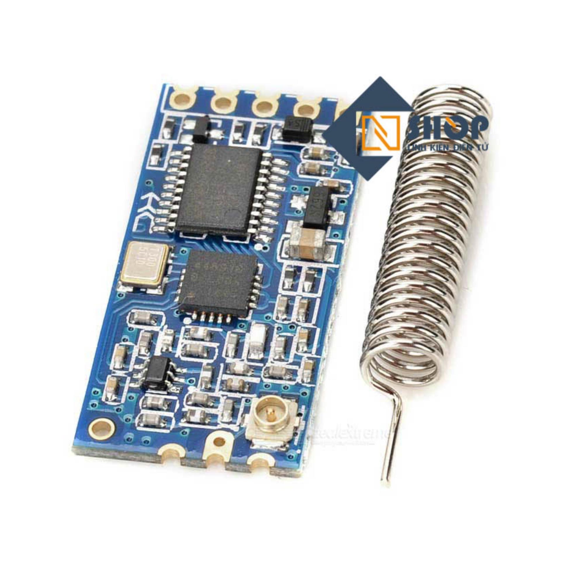 Mạch Thu Phát RF UART SI4463 433Mhz HC-12 Khoảng Cách 1Km