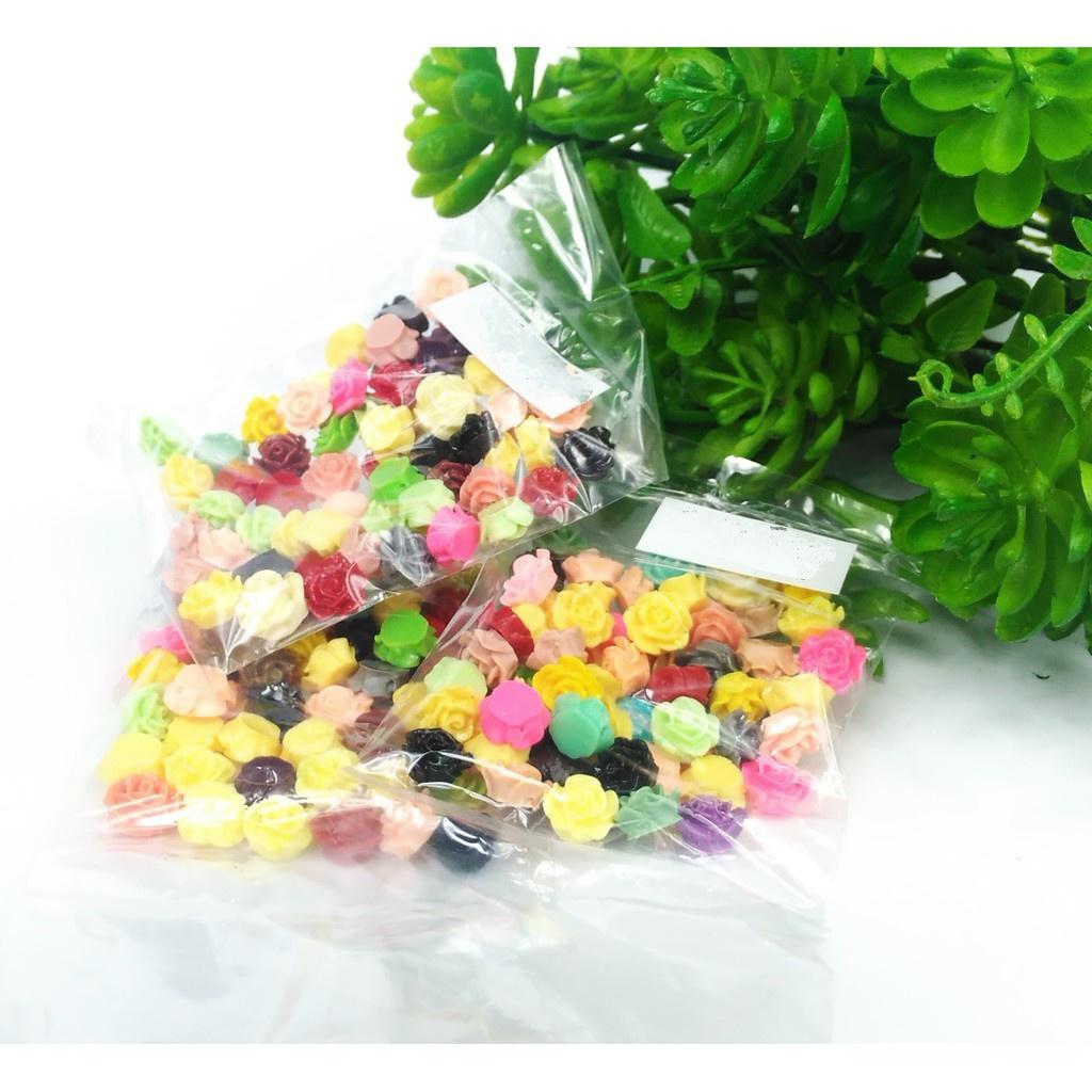 55 hoa hồng nhựa gắn nail