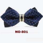 Nơ đeo cổ áo Nam đính đá thời trang tạo điểm nhấn cho sơ mi và Vest Nam NO