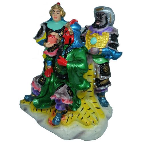 Bộ Quan Công 3 ông poly PT0148(26cm x 17cm x 35cm)