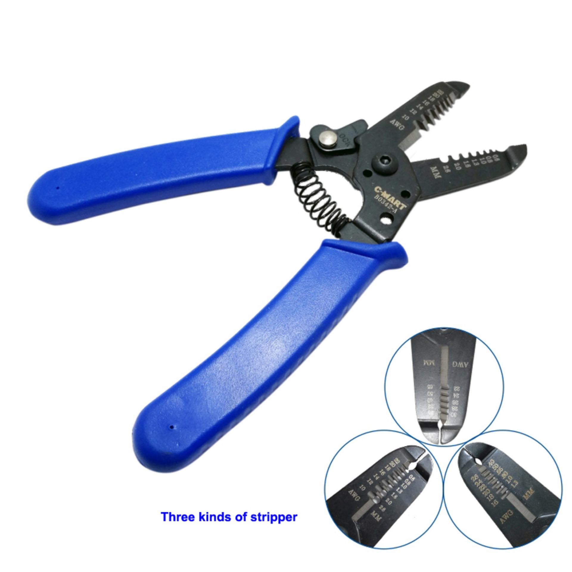 Kìm tuốt vỏ dây B 0.4~1.3mm2 B0342-B C-MART
