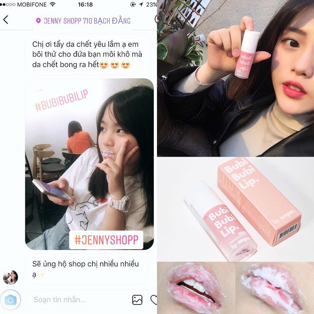 Tẩy Da Chết Sủi Bọt Thải Độc Môi Bubi Bubi Lip