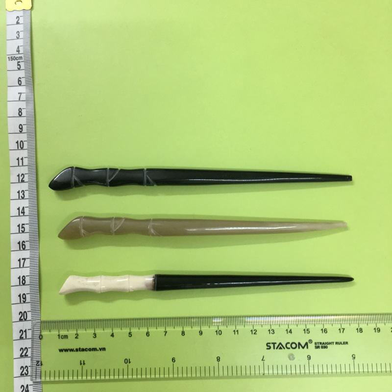 Combo 03 Trâm cài tóc sừng trâu (TSCB04+12+23 thân trúc thân tre 3 màu)