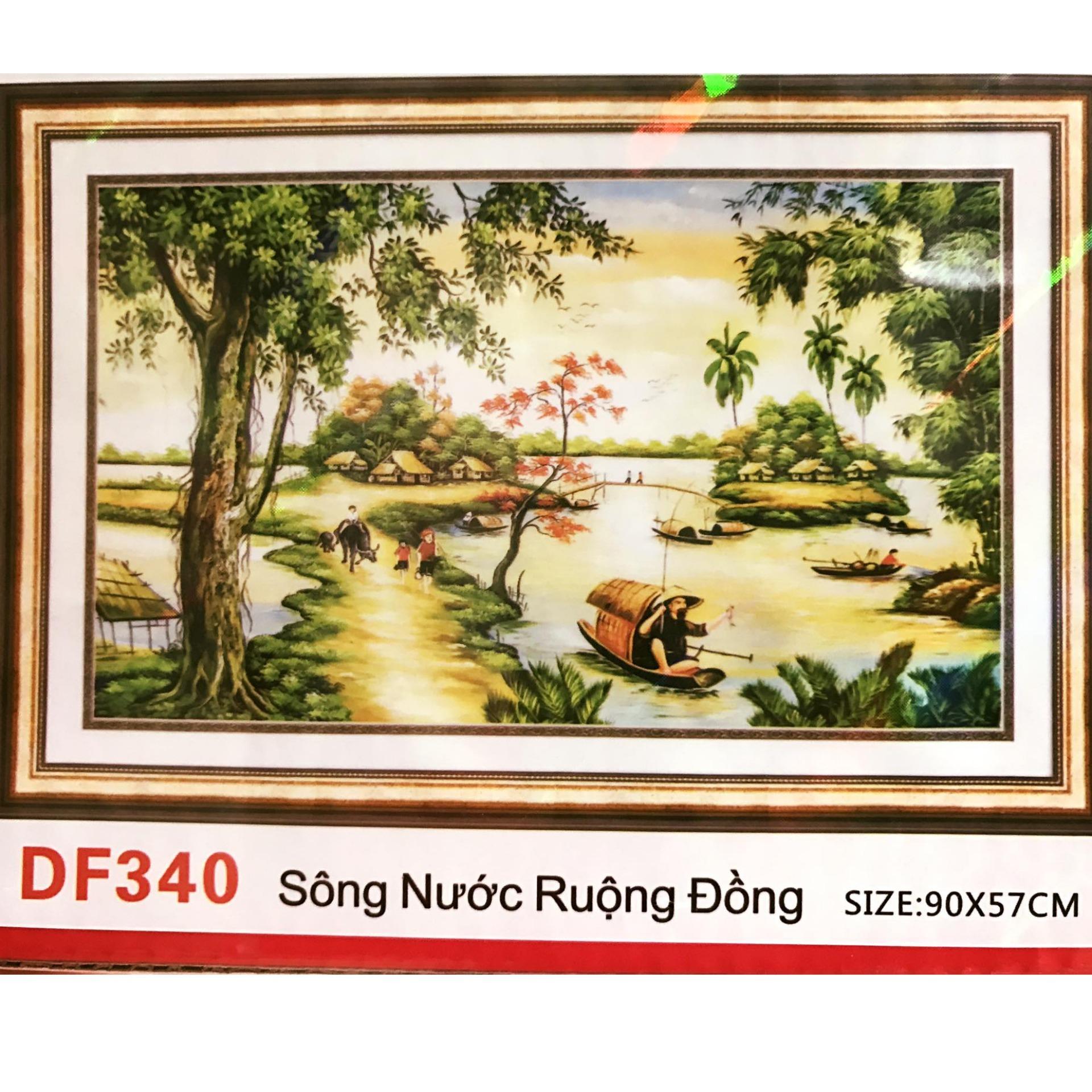 Tranh đính đá đồng quê DF340