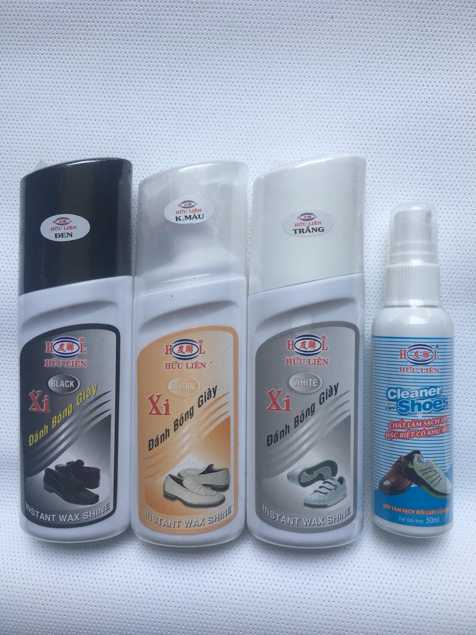 Xi Đánh Giày Hữu Liên 75ml (Đen,Không Màu,Trắng) + Chai Khử Mùi