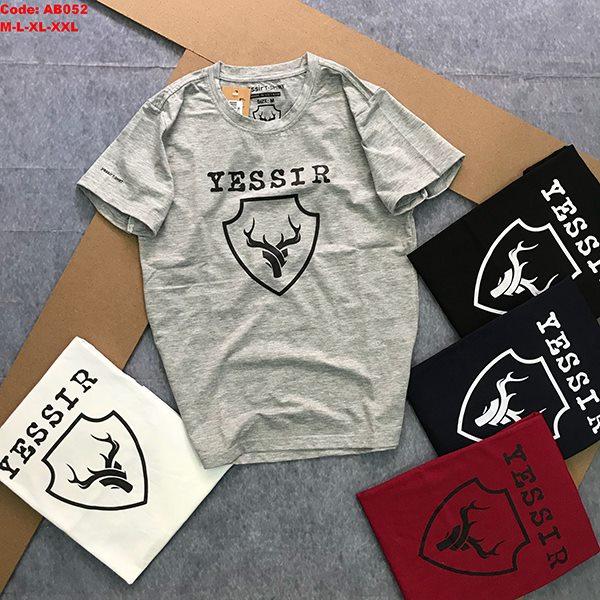 ÁO THUN NAM CỔ TRÒN IN LOGO YESSIR