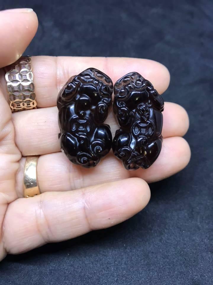 [HCM]COMBO 2 TỲ HƯU THẠCH ANH KHÓI- SIZE LỚN