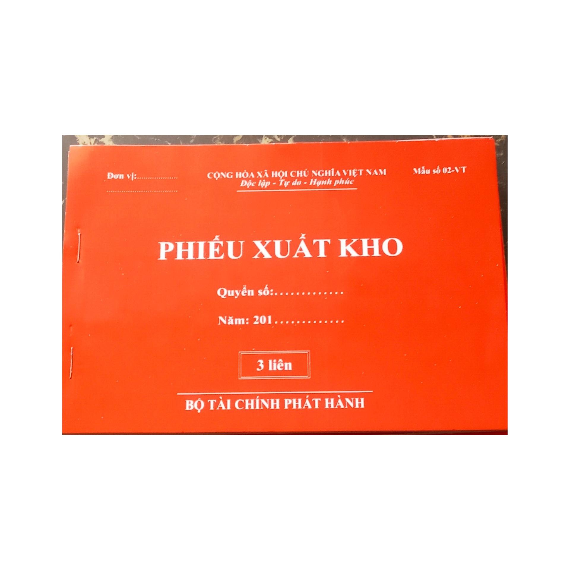 10 quyển phiếu xuất kho 3 liên