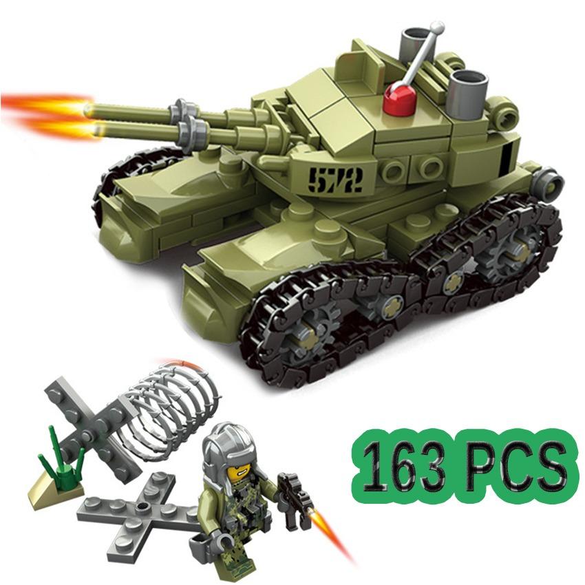 Mô hình lắp ghép bộ binh và xe tăng bọc thép kazi 84055 163 chi tiết - mô hình cho trẻ trên 6 tuổi new4all