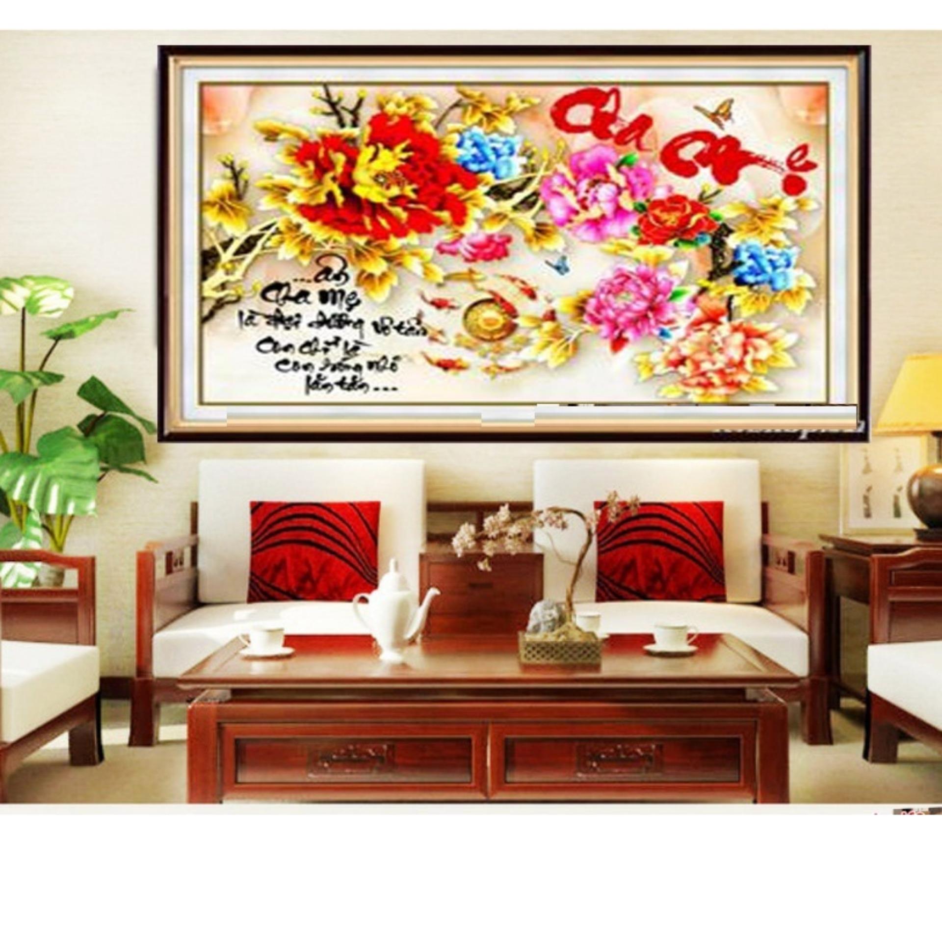 Tranh đính đá cha mẹ df269