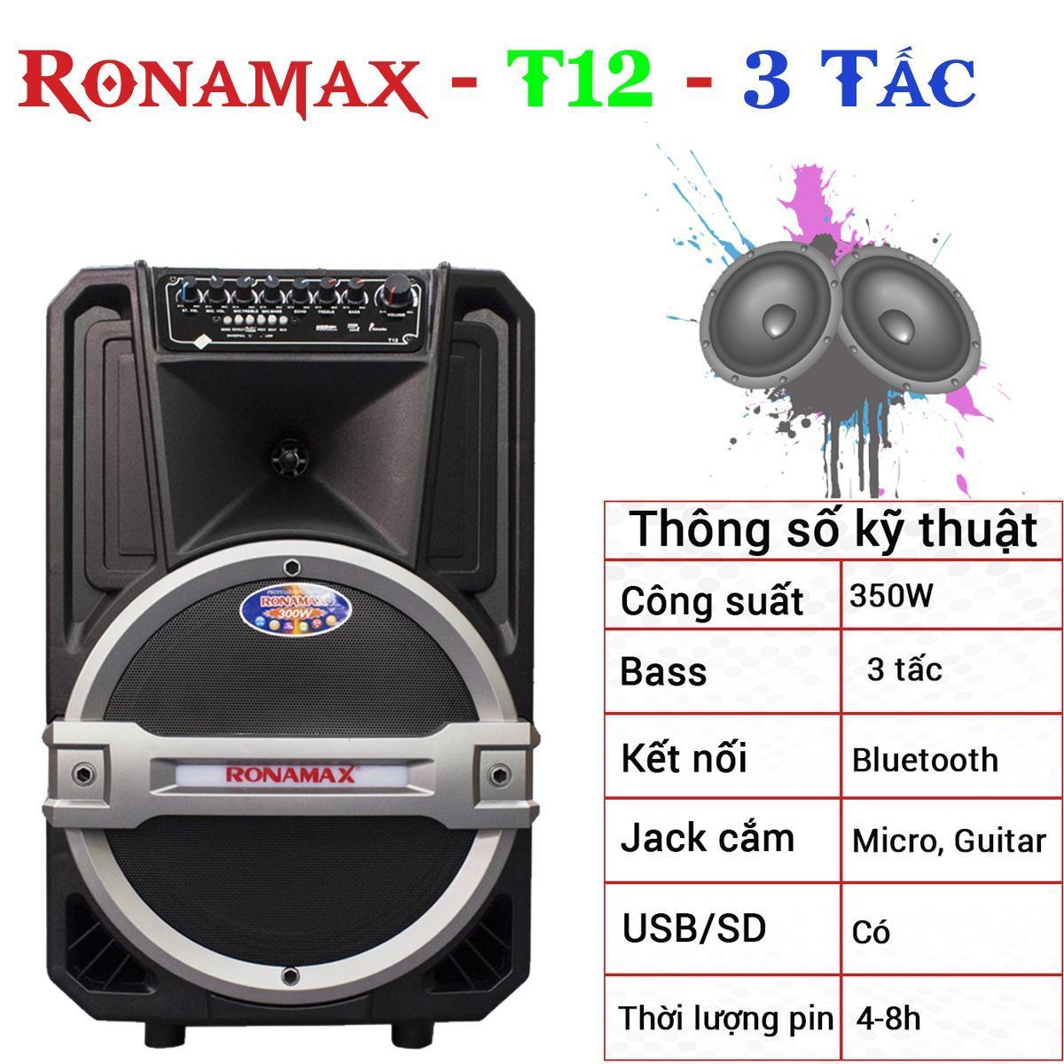 [ Xả Kho ] Loa kéo Karaoke di động Bluetooth Ronamax T12 ( 300W )