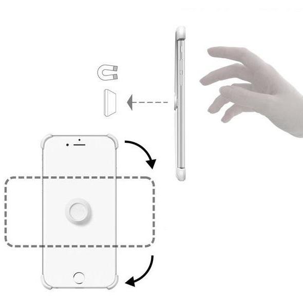 Ốp Iphone 6plus 7plus 8plus viền chữ X có nam châm đa năng