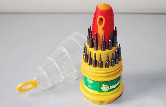Multi-Purpose Screwdriver Set with 31 Specialized Heads for Repairing Phones and Multi-Purpose Electronics
