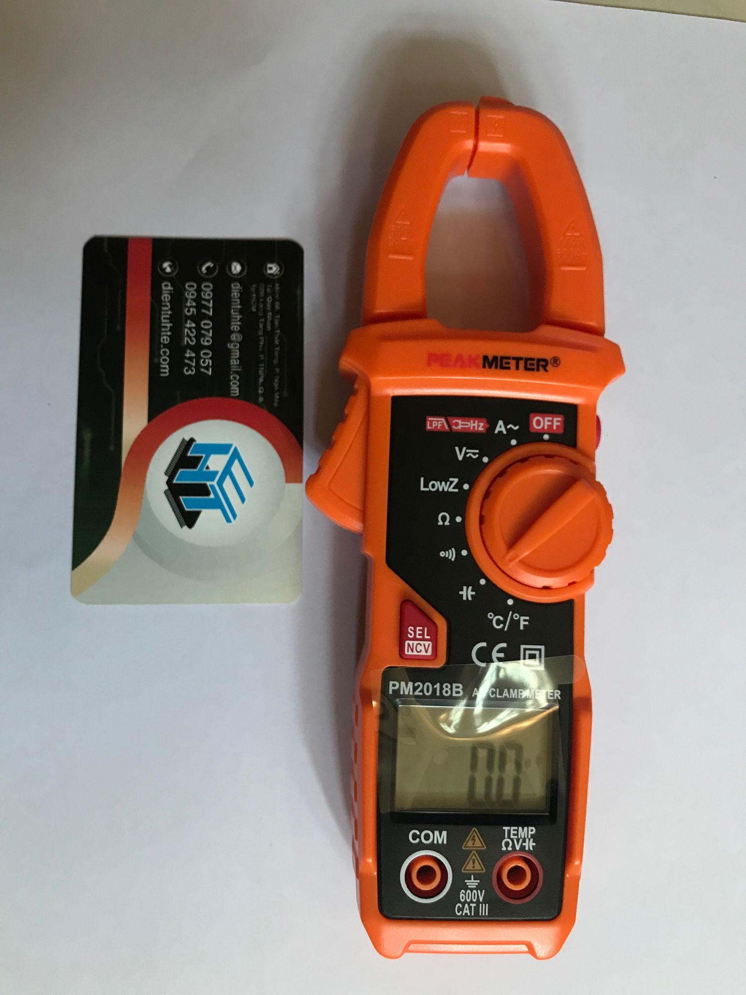 Ampe kìm kẹp cầm tay kỹ thuật số PeakMeter PM2018B