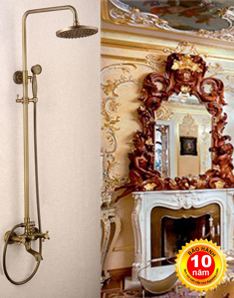 Bộ cây sen vòi tắm nóng lạnh tân cổ điển - cao cấp italia